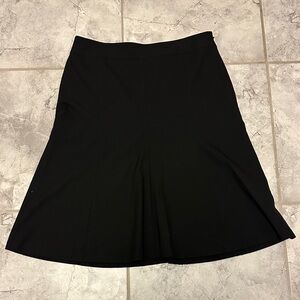 Liz Claiborne Black A-Line Knee Skirt Size 14 Classic Workwear Chic
